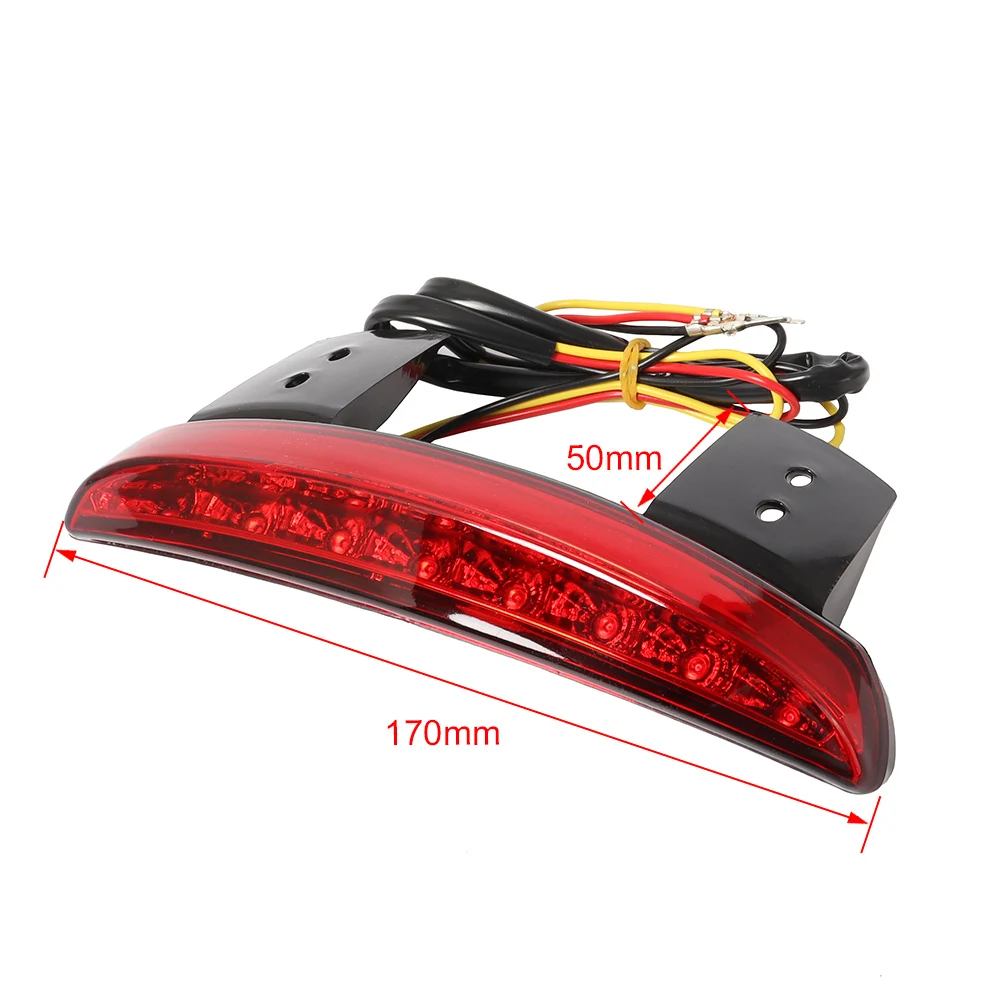 Luci moto parafango posteriore bordo rosso LED fanale posteriore freno moto per Harley Touring Sportster XL 883 1200 Cafe Racer