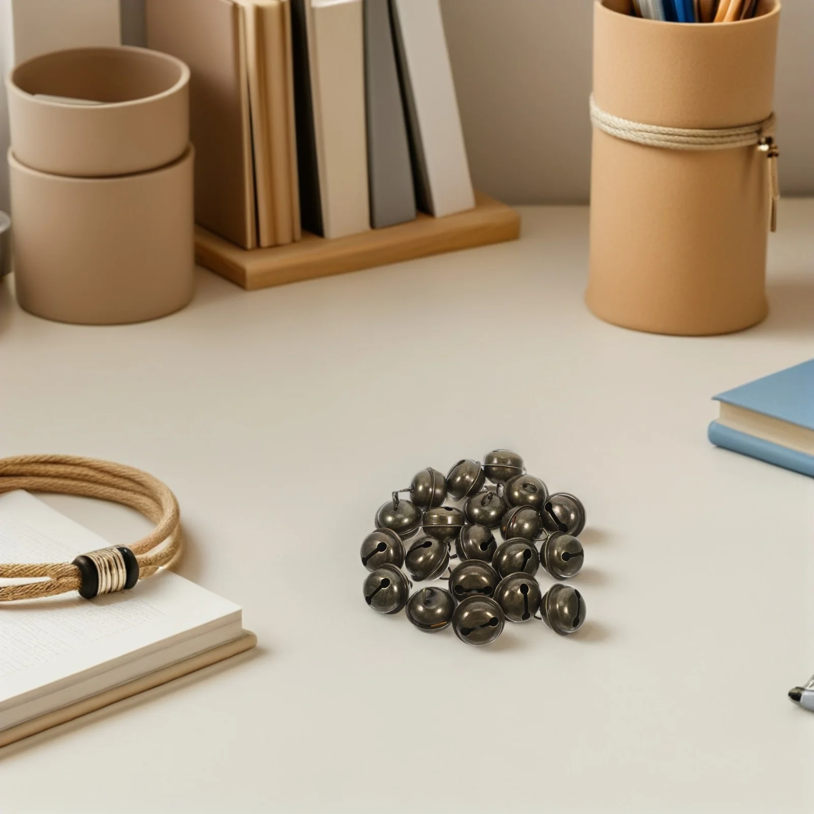 50 قطعة أجراس جلجل برونزية عتيقة 1 بوصة أجراس حرفية حديدية كلاسيكية لتقوم بها بنفسك حلي عيد الميلاد ديكور لحفلات الزفاف لتدريب الحيوانات الأليفة