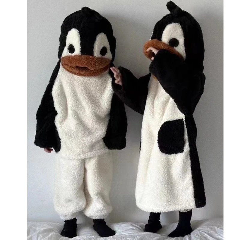 Soft Unisex Family Toddler Children Penguins Fancy Dress Pajamas Penguin Costume For Kids Adult Animal Halloween Cosplay Outfit