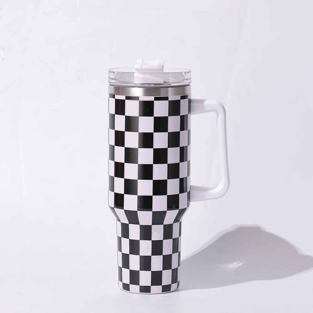 

40oz Tumbler Stainless Travel Mug with Handle Reusable Vacuum Insulated Souvenir Coffee Water