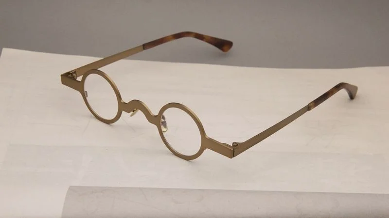 Metall Kleine Runde Rahmen Retro Personalisierte männer Brille Rahmen Ultra Licht Optische Brillen rahmen Für männer V46 – Detail 14