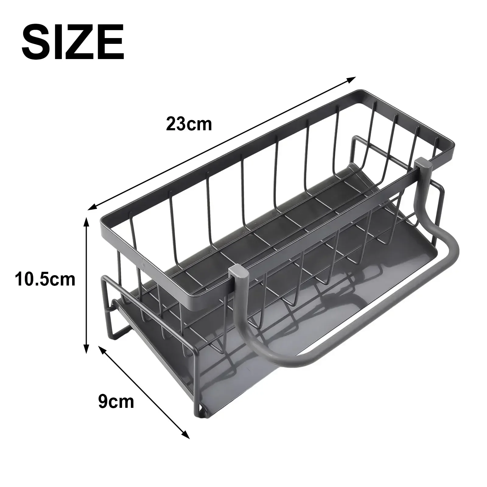 Escurridor de fregadero de acero inoxidable, soporte para grifo de almacenamiento de esponja, escurridor de jabón, toallero, organizador de estante,