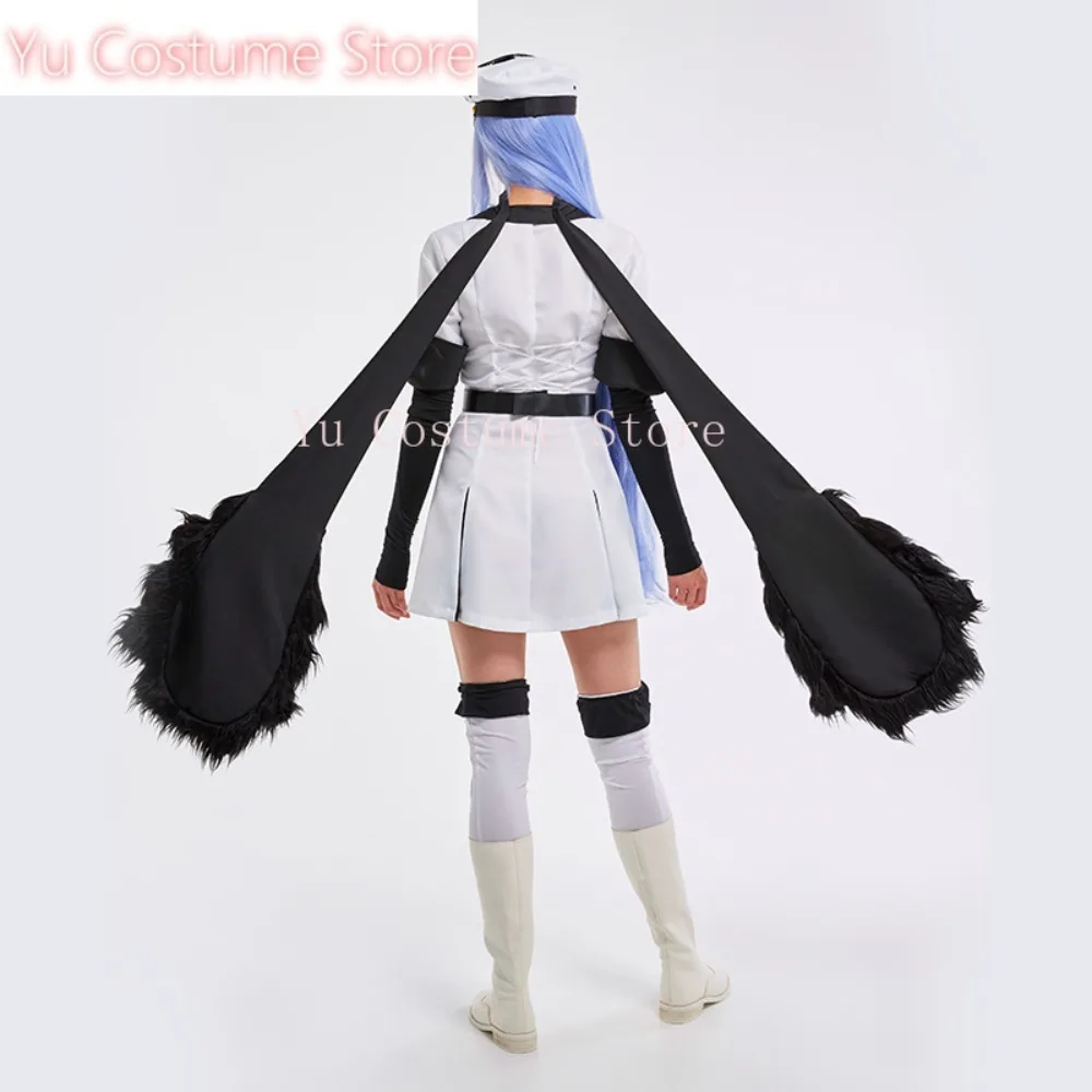 يو أنمي! Akame Ga KILL! بدلة لعبة Esdeath فستان رائع زي عسكري زي تنكري لحفلة الهالوين لعب الأدوار ملابس نسائية #3