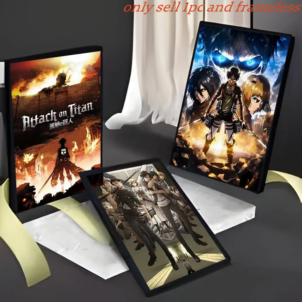 Japanese Adventure Anime A-Attack On T-Titan Art Canvas Painting Dark Fantasy Comic Art Poster Boy's Room Anime Lover Home Decor