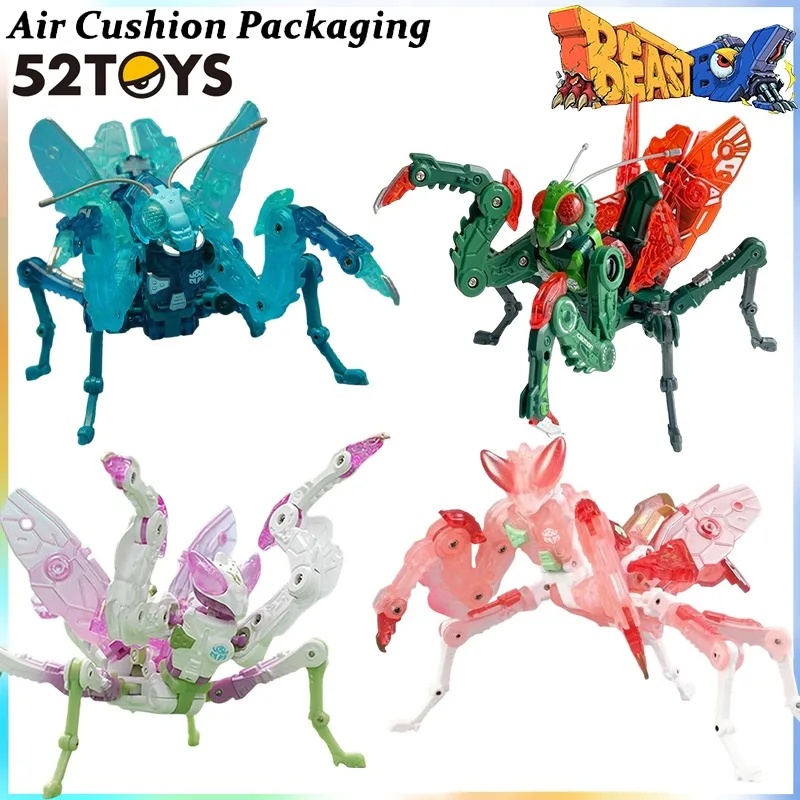 

52TOYS Genuine BEASTBOX Series Transformable Insect Tribe Rainbow Mantis Vaporwave Lotus Reaper Action Figures Model Toys Gifts