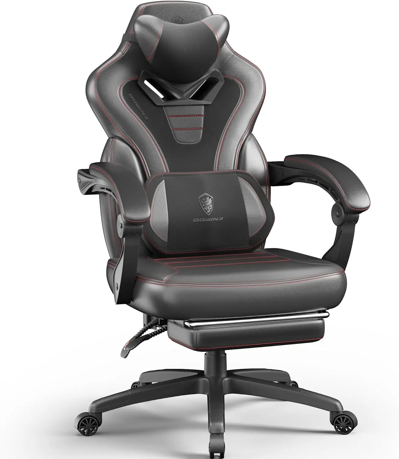 Dowinx Gaming Chair with Footrest, Gaming Chair for Heavy People, Gamer Chair for Adult with Massage, Computer Gaming