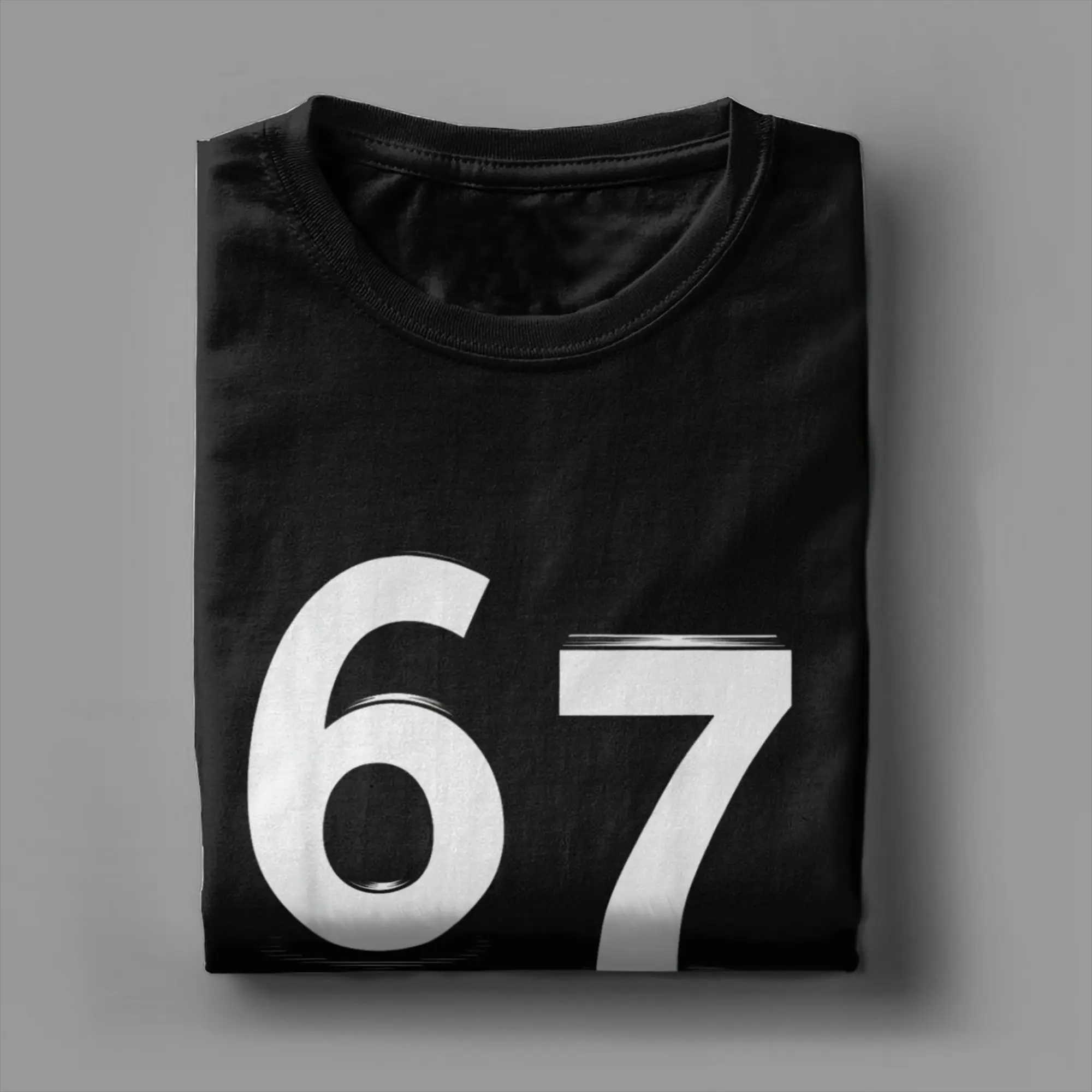 الرجال تي شيرت مضحك ستة سبعة 67 ميمي الجنرال ألفا العام 67 الأيدي خمر القطن تيز قصيرة الأكمام تي شيرت س الرقبة بلايز حجم كبير