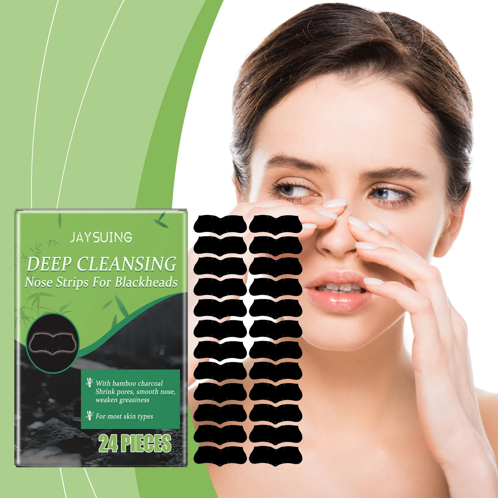 Charcoal Blackhead Pore Patch Gently Cleanses Facial Blackheads and Improves Pore Size