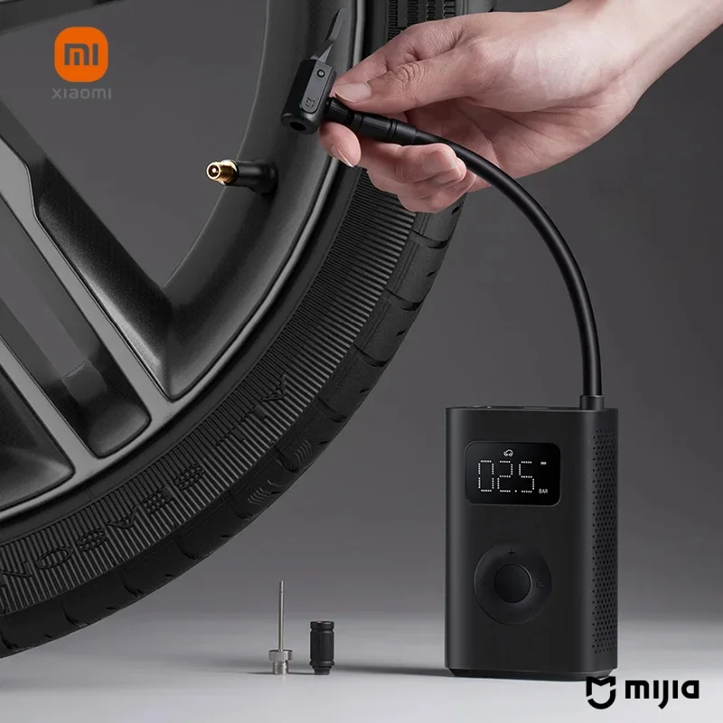 Xiaomi Mini Inflatable Portable Electric Air Compressor, Multitool Inflator, 25_Speed Boost, Type-C LED, Treasure, 150PSI