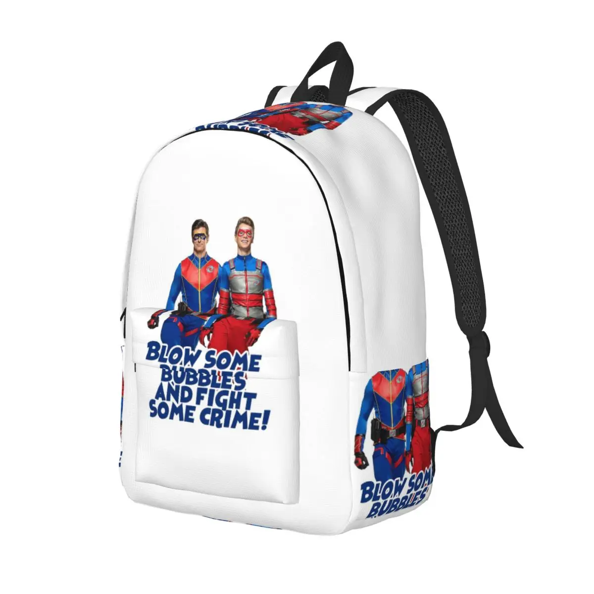 Blow Some Bubbles And Fight Some Crime Henry Danger Backpack Daypack Large Capacity Children BookBag School Bag Shoulder