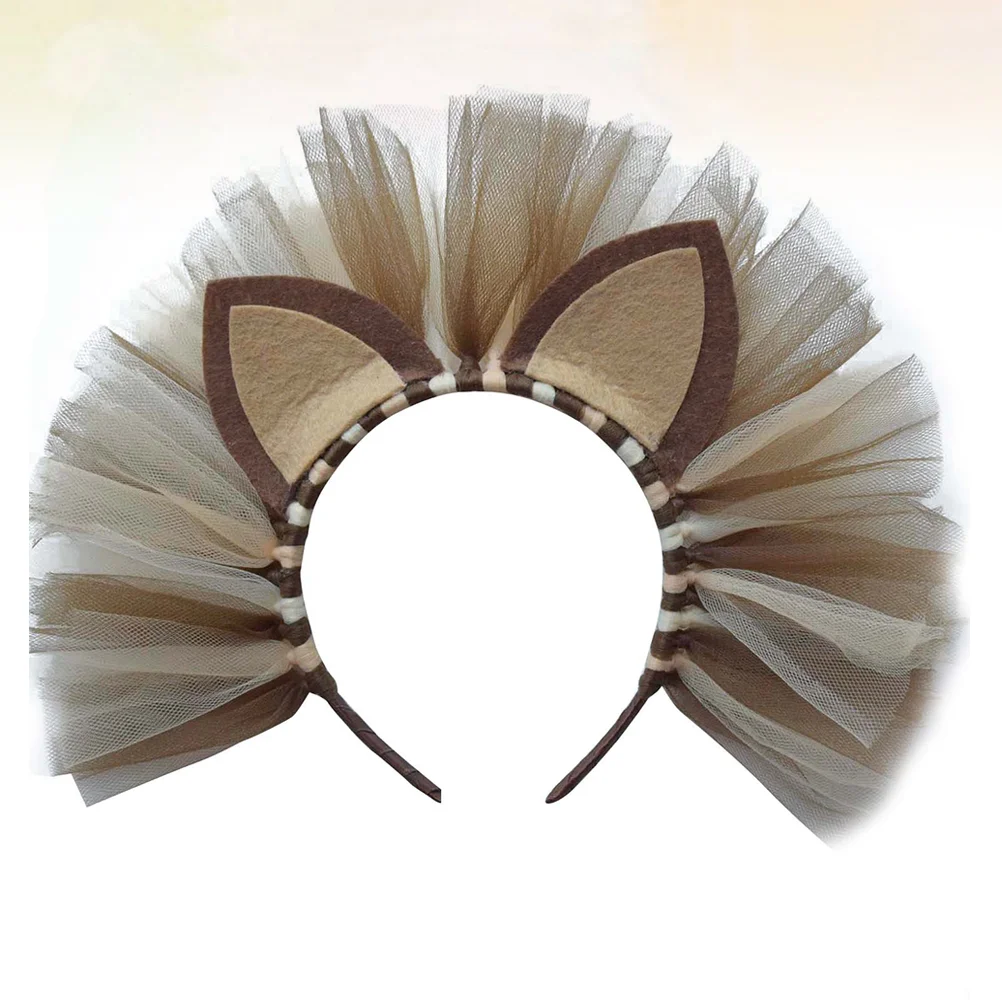 Creative Kids Party Hair Hoop Headwear for Performance Brown Color Exquisite Detail and Workmanship