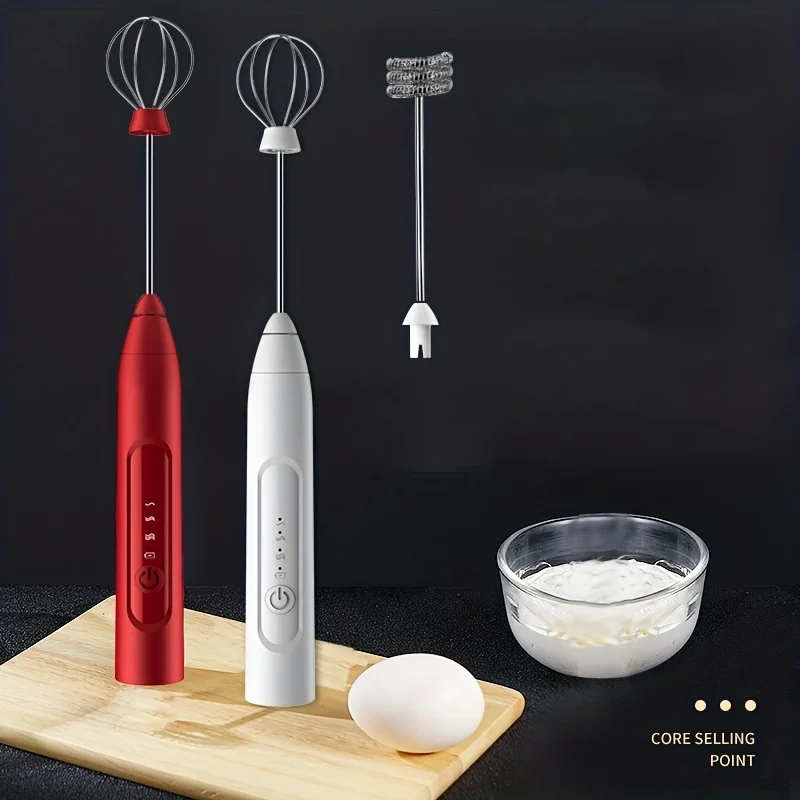 Make Delicious Coffee Drinks at Home with This Rechargeable  Handheld Milk Frother!