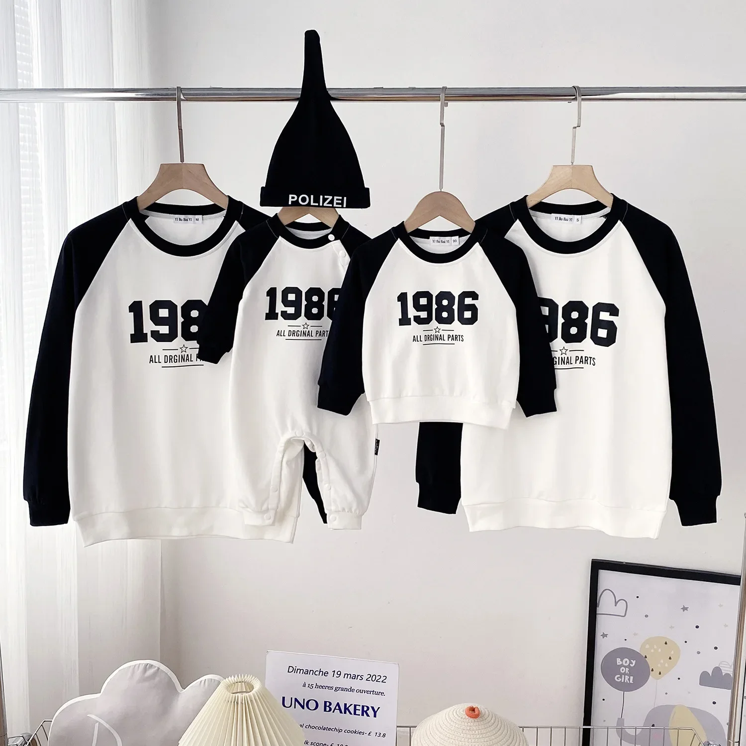 Dad Mom and Baby Sweatshirts for The Whole Family Autumn Winter Father Mother and Son Daughter Matching Clothes Infant Romper