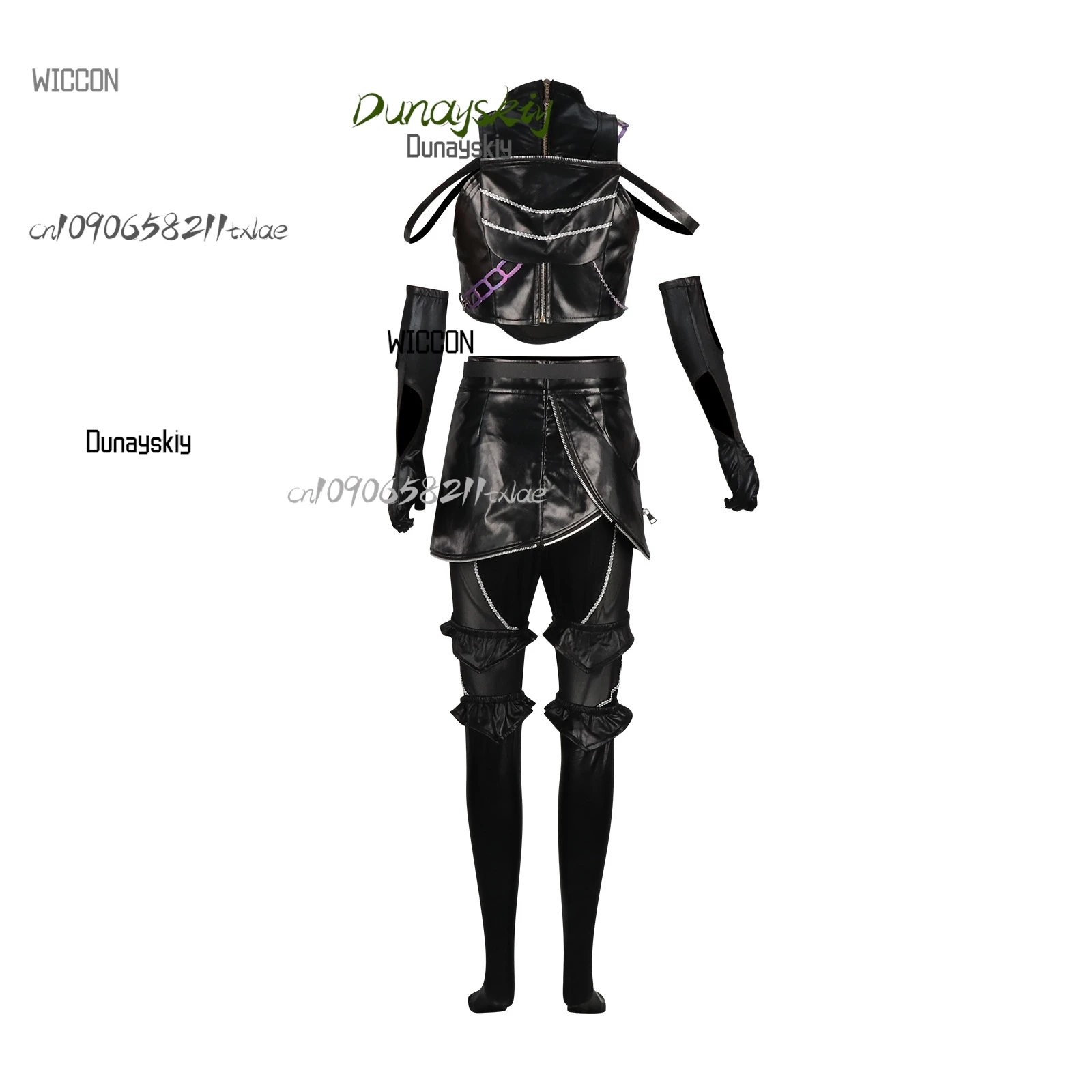 Rumi Zoey Mira Kpop Demon Hunter Cosplay Black Leather Jacket Suit Costume Sword For Women Girls Fantasy Halloween Party Suit