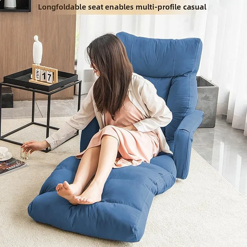 Foldable Tatami Floor Sofa Multi-Level Adjustable Backrest Ergonomic Reading Chair