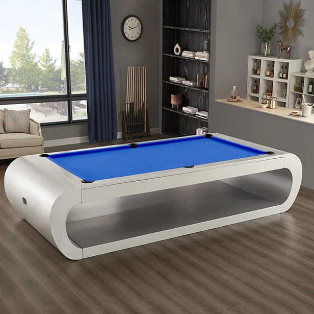

Curved Design Solid Wood 9ft 8ft 7ft 3-in-1 Pool Table with Ping Pong Board