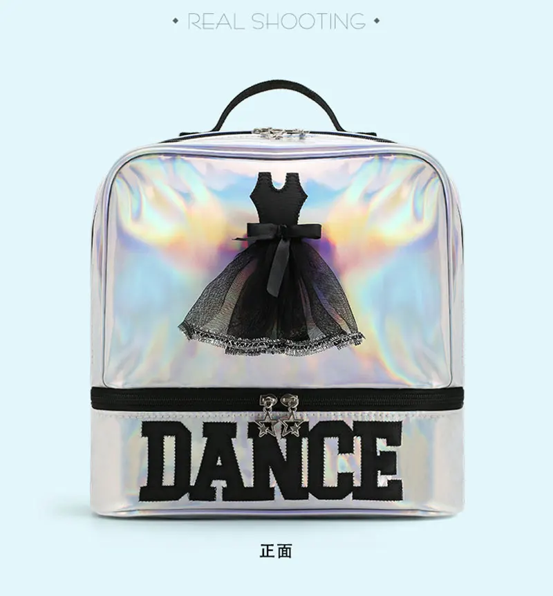 Ballet Dance Bags for Kids Double Shoulder Bag Children Latin Dance Storage Backpack Girl Schoolbag Girls Dance Bag