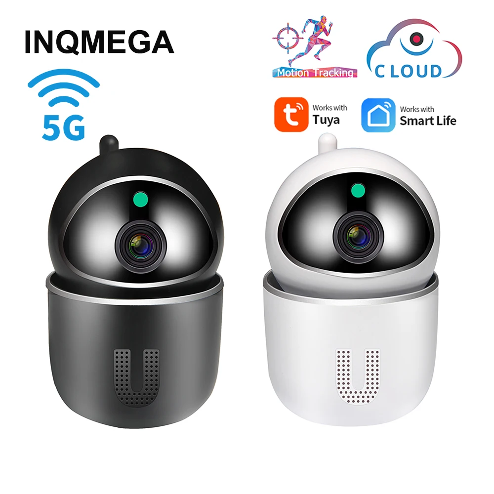 

INQMEGA 1080P 5G Tuya Smart WiFi PTZ Camera Indoor Wireless Security for Home Surveillance Camera Auto Tracking Two-way Audio