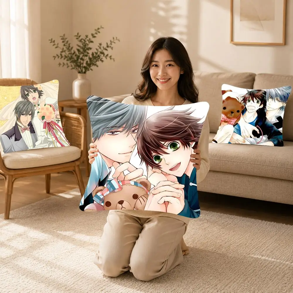 Romantic Anime J-Junjou Romantica Cushion Cover Bedroom bed reading backrest cushion Festive plush holiday Soft plush throw