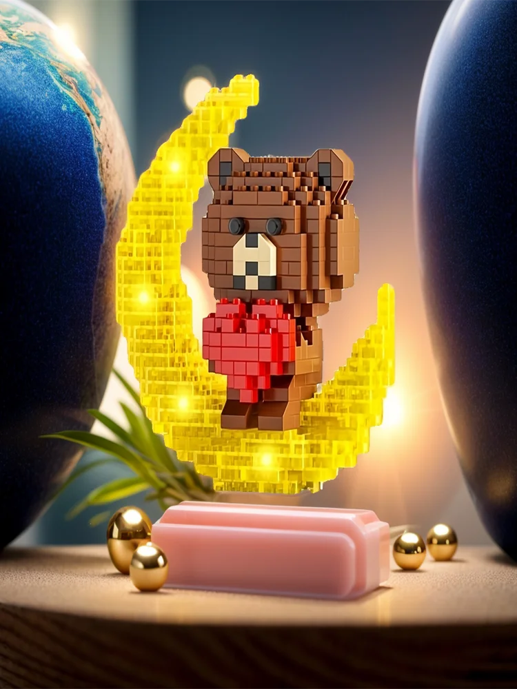 Blocos de construção iluminados de urso fofo – o presente de aniversário educacional perfeito para