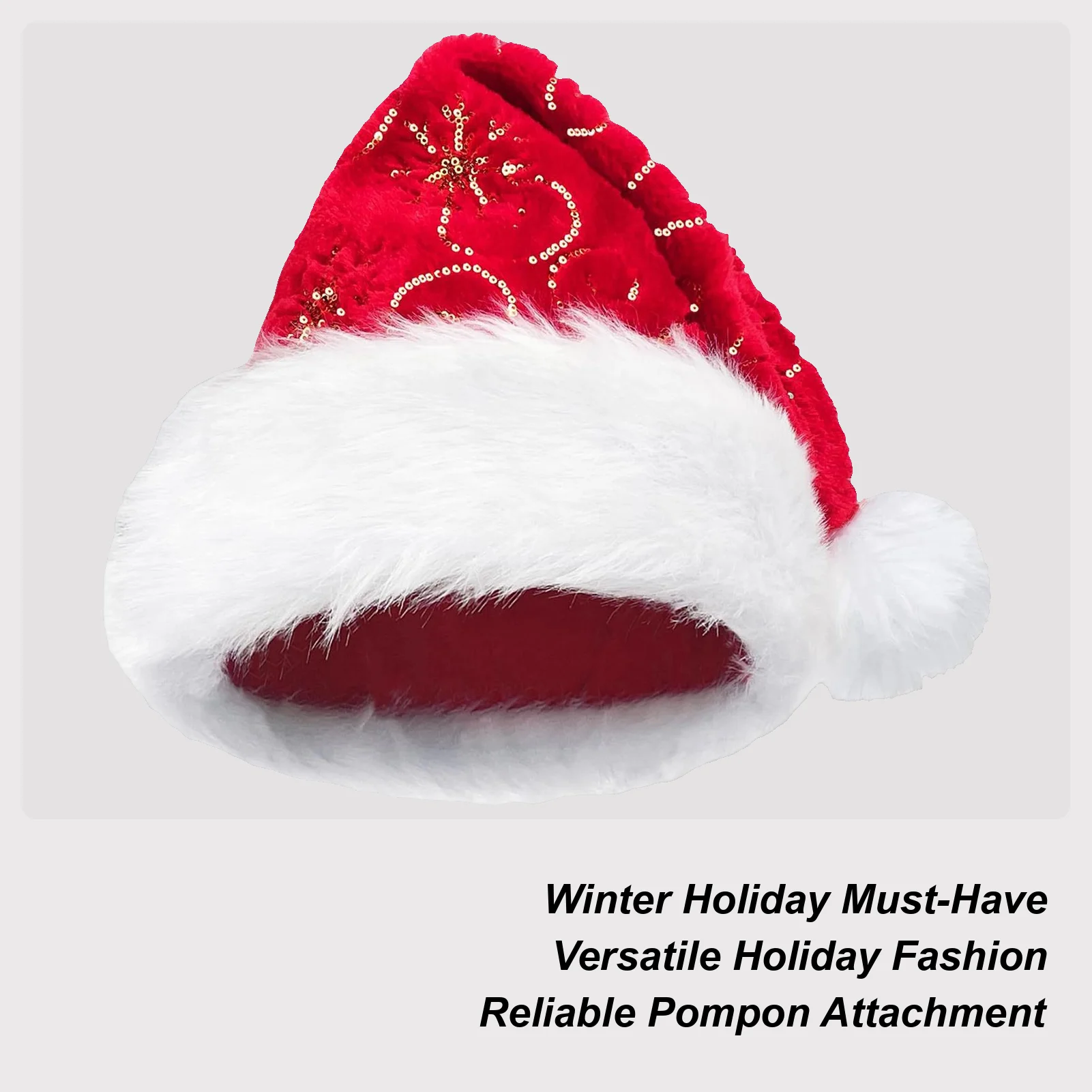 Topi Natal Mewah Topi Santa Kl - Santa Hat Plush ulasan dan harga