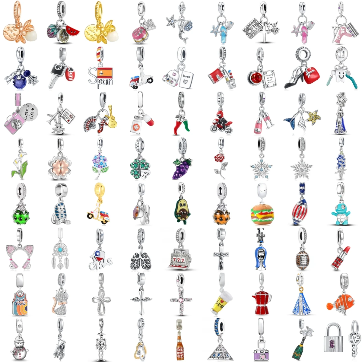 Travel Accessories Jewelry - 925 Sterling Silver Colorful Charms Beads