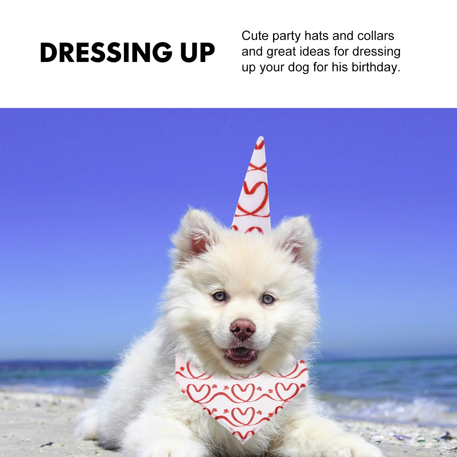 

Pet Valentine's Day Decorative Hat Saliva Towel Adjustable Bib Cats Dogs Party Accessories Stylish Outfits Bright Patterns Long