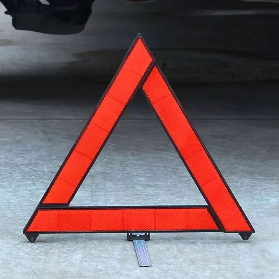 자동차 삼각대 접이식 정지 표지판 반사판 자동차 비상 고장 경고 도구 삼각형 빨간색 반사 안전 위험 자동차 액세서리
