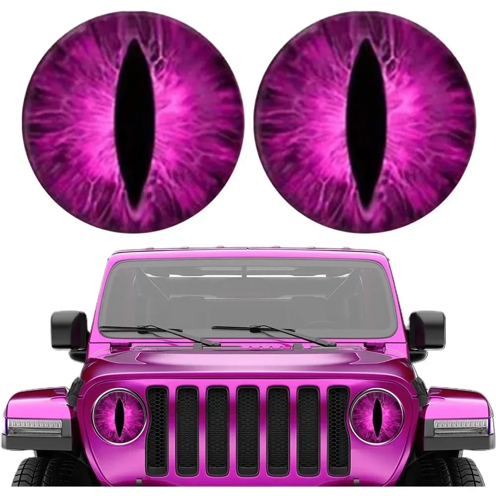 Monster Beast Eye Car Sticker for Wrangler Lights Reflective Waterproof Sunproof Translucent Material Modified Car Accessories