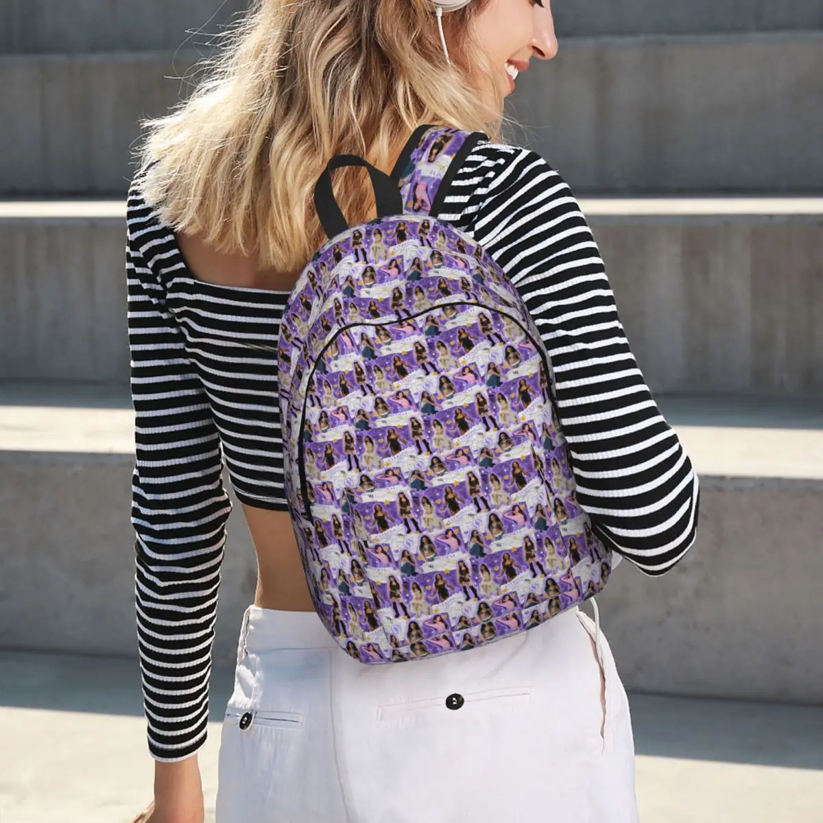 

Collage Design Inspired By The Group Katseye Backpack Hot Sale Daypack Children BookBag School Bag Shoulder Bags for Men Women