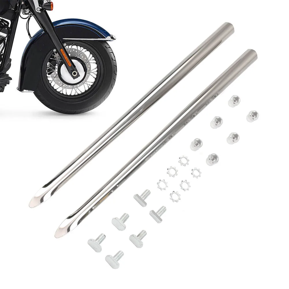 Chromowany przedni błotnik motocykla Spear Trim dla Harley Davidson Touring Road King Softail Classic FLHR FLHX FLSTN FLSTC