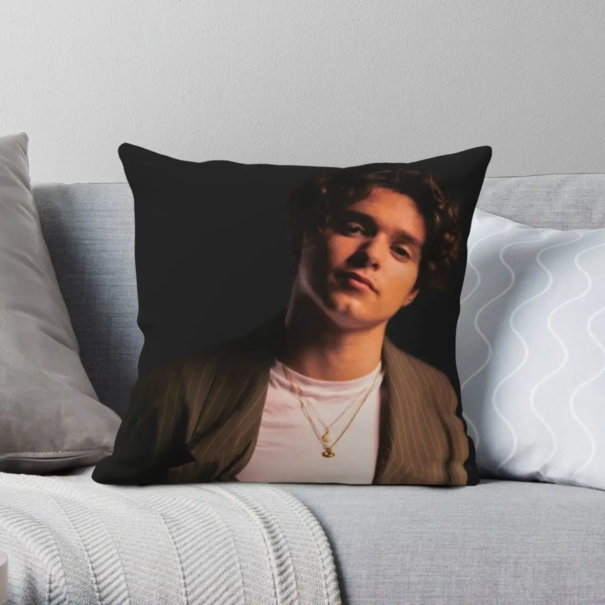 The Vamps Bradley Simpson Square Pillowcase Polyester Linen Velvet Pattern Zip Decorative Sofa Seater Cushion Case