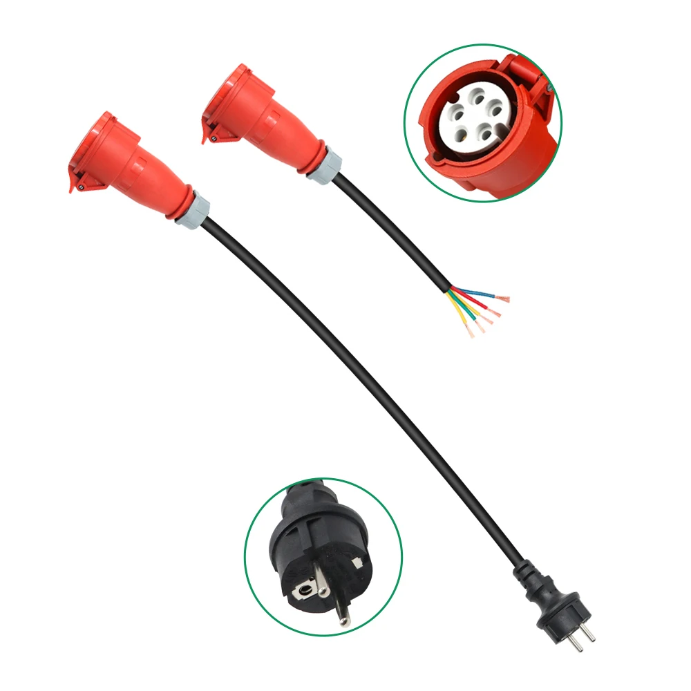 Chiefleed GBT 11kw Charger EV 8A 10A 13A 16 Adjustable With CEE Red Power Socket 5m Suitable for All GBT Standard Cars Charging