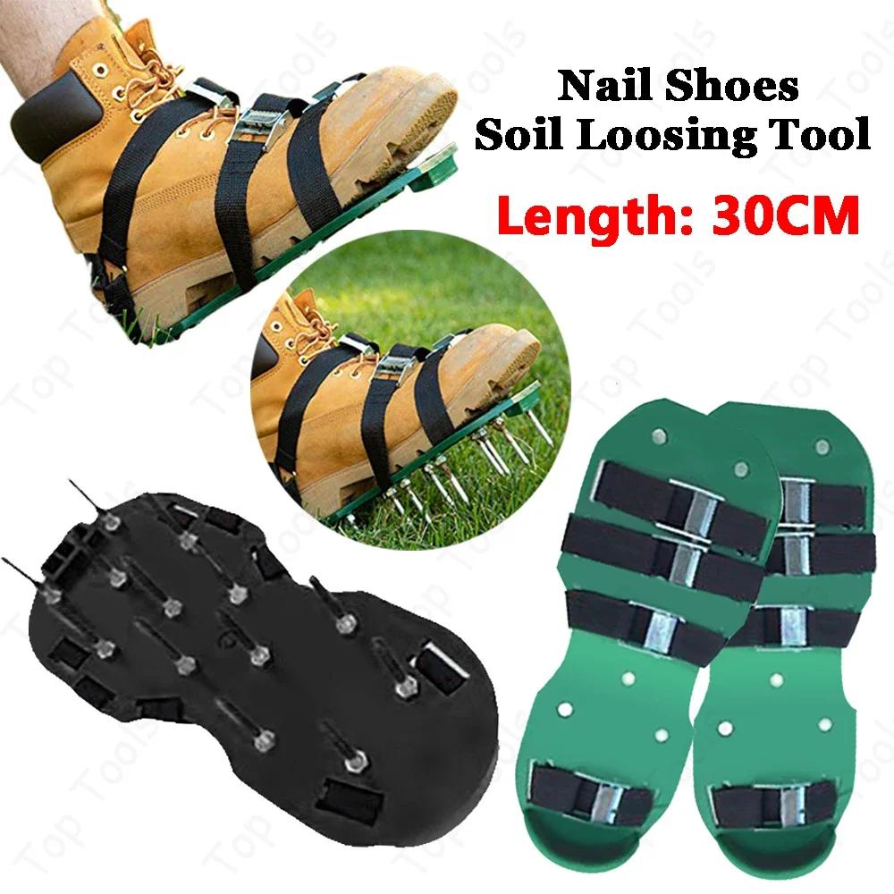 

1 Pair Garden Nail Shoes Grass Loose Soil Tool Grass Spike Adjustable Belt Spikes Nail Aerator Yard Grass Cultivator Garden Tool