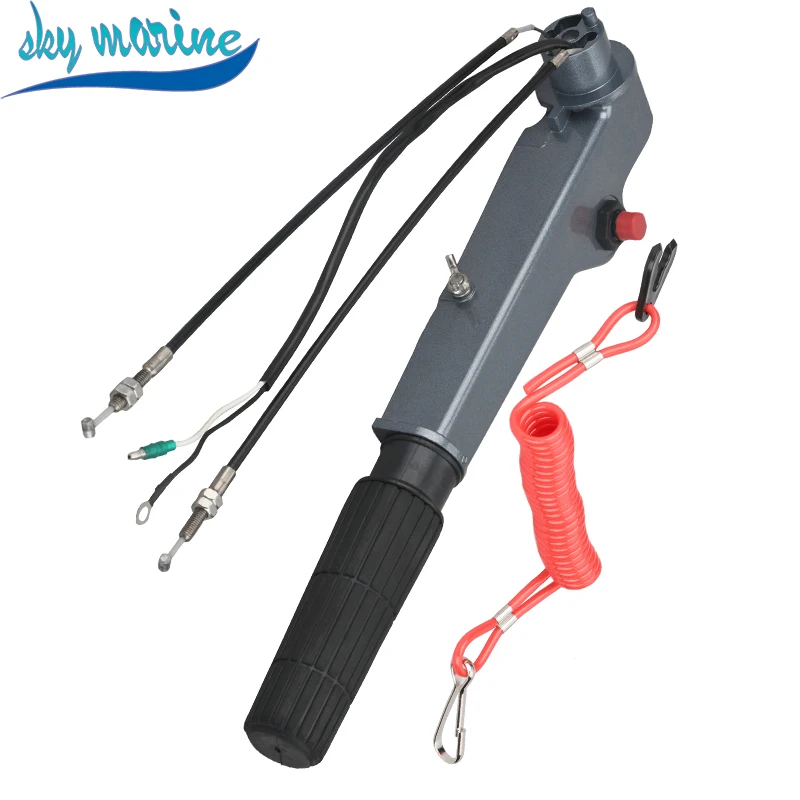 63V-42111-01-4D Handle Steering Assy with Cable For Yamaha Outboard 9.9HP 15HP 13.5HP F6 F8 F9.9 Boat Engine 63V-W0084-00