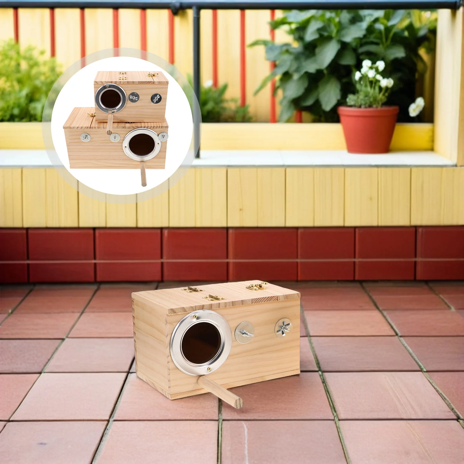 

2Pcs Parrot Breeding Nest Box Wooden Hanging Nest for Lovebirds Cockatiels Budgies Insulated Comfortable Nesting Box for Budgies