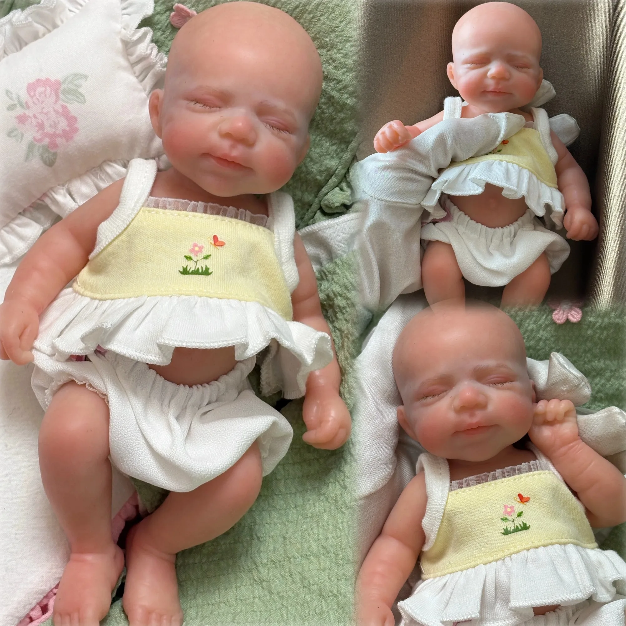 

Aiziwa1 ручной работы 8-дюймовая реалистичная силиконовая кукла Reborn Girl Pascale с 3D росписью для новорожденных для детей, подарки на день рождения