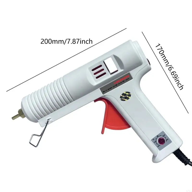 Heavy Dutys Hot Melts Adhesive Guns Glues Guns Adjustable Heat Setting Leakproof Nozzle Ergonomic Grip 220V System 87HA