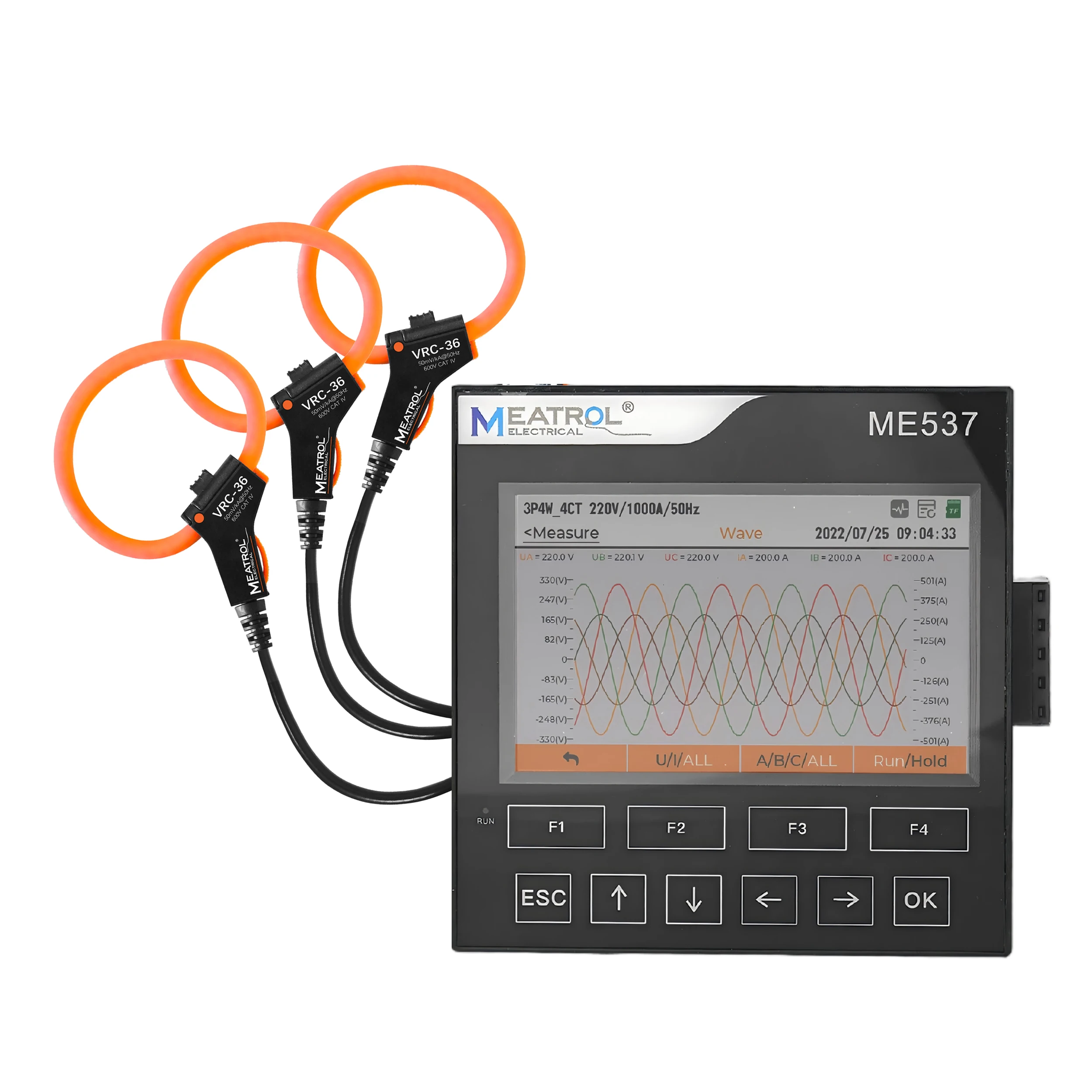 Ethernet Energy Analyzer ME537 Modbus TCP/IP Smart Multi Function Rogowski Coil Electricity Power Energy Meter