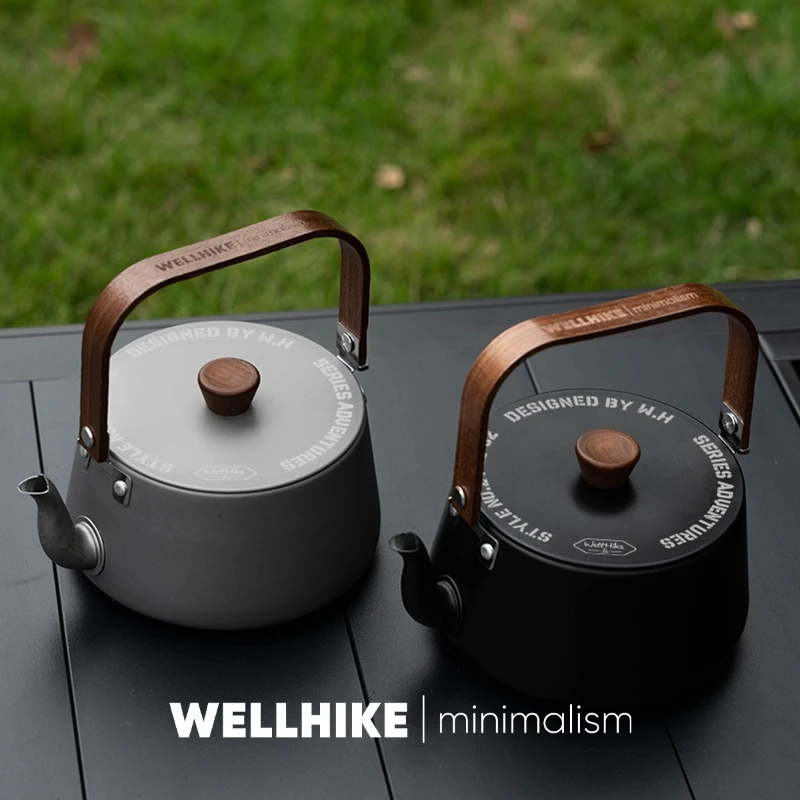 

1.1L Outdoor Camping Kettle Hard Anodized Aluminum Alloy Teapot Camping Coffee Pot