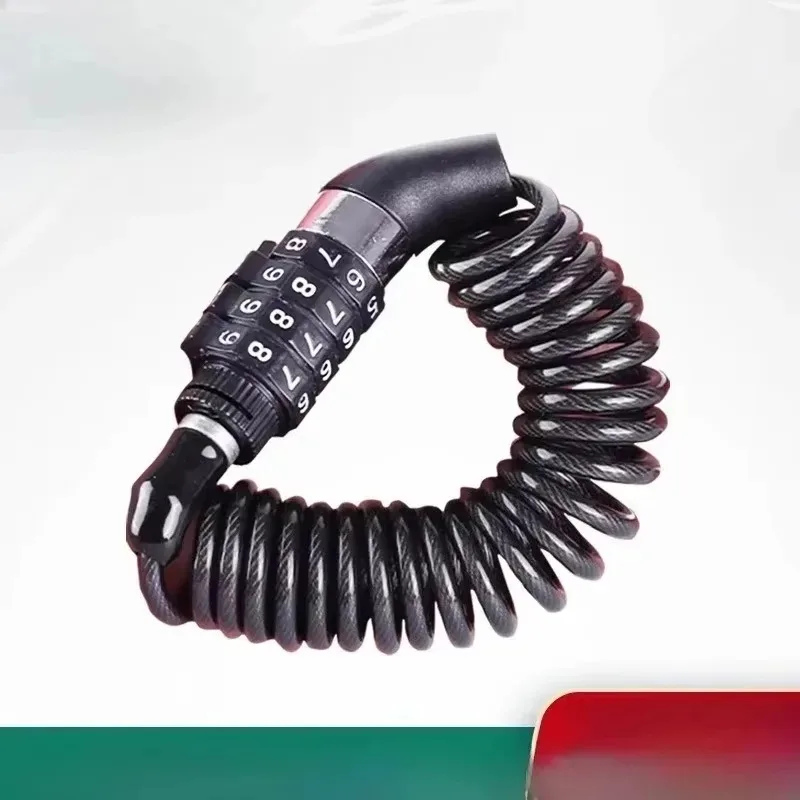 

1PCS for Bicycle Motorcycle Helmet 4-Digit Password Anti-Theft Durable Cable Chain Portable Safety Wire Rope