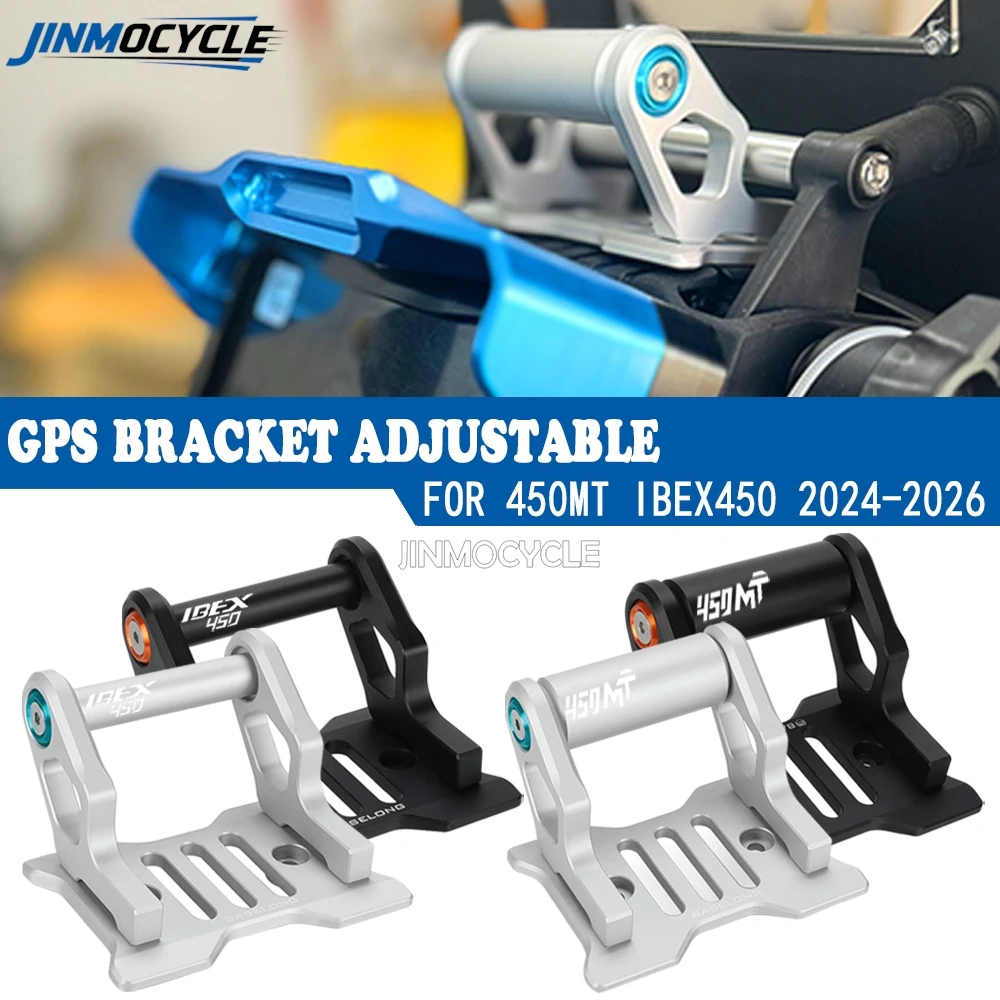New Motorcycle Accessories For CFMOTO 450MT 450 MT 2024 - 2026 2025 CNC GPS Phone Holder Stand Navigation Extension Bracket