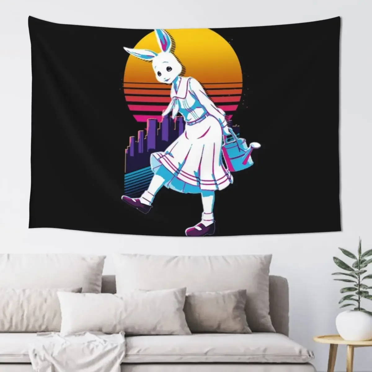 Haru - Beastars *80s retro* Tapestry Room Decorator Room Decor Cute House Decorations Aesthetics For Room Tapestry