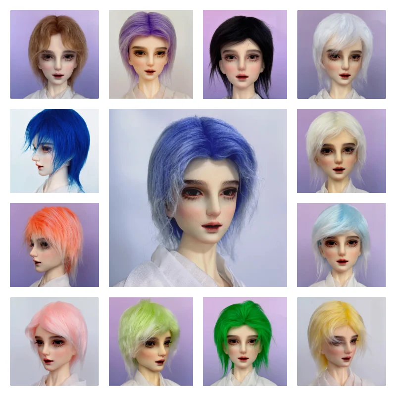 New Arrival BJD Doll Fur Wig for 1/3 1/4 1/6 MSD MDD Doll Multicolor Fur Wigs Doll Accessories