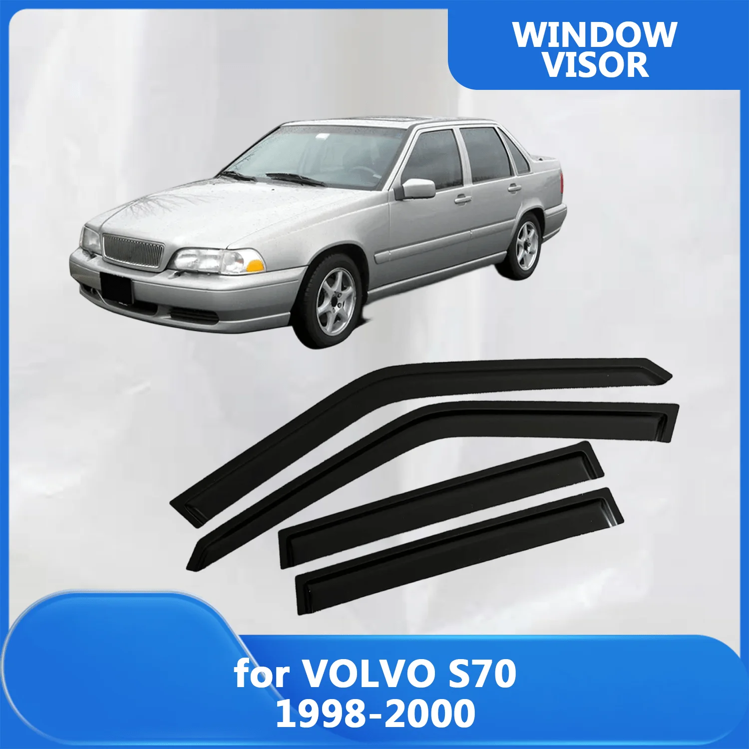 

Window Visor for VOLVO S70 1998 1999 2000 Wind Deflectors Rain Guards Door Visor Vent