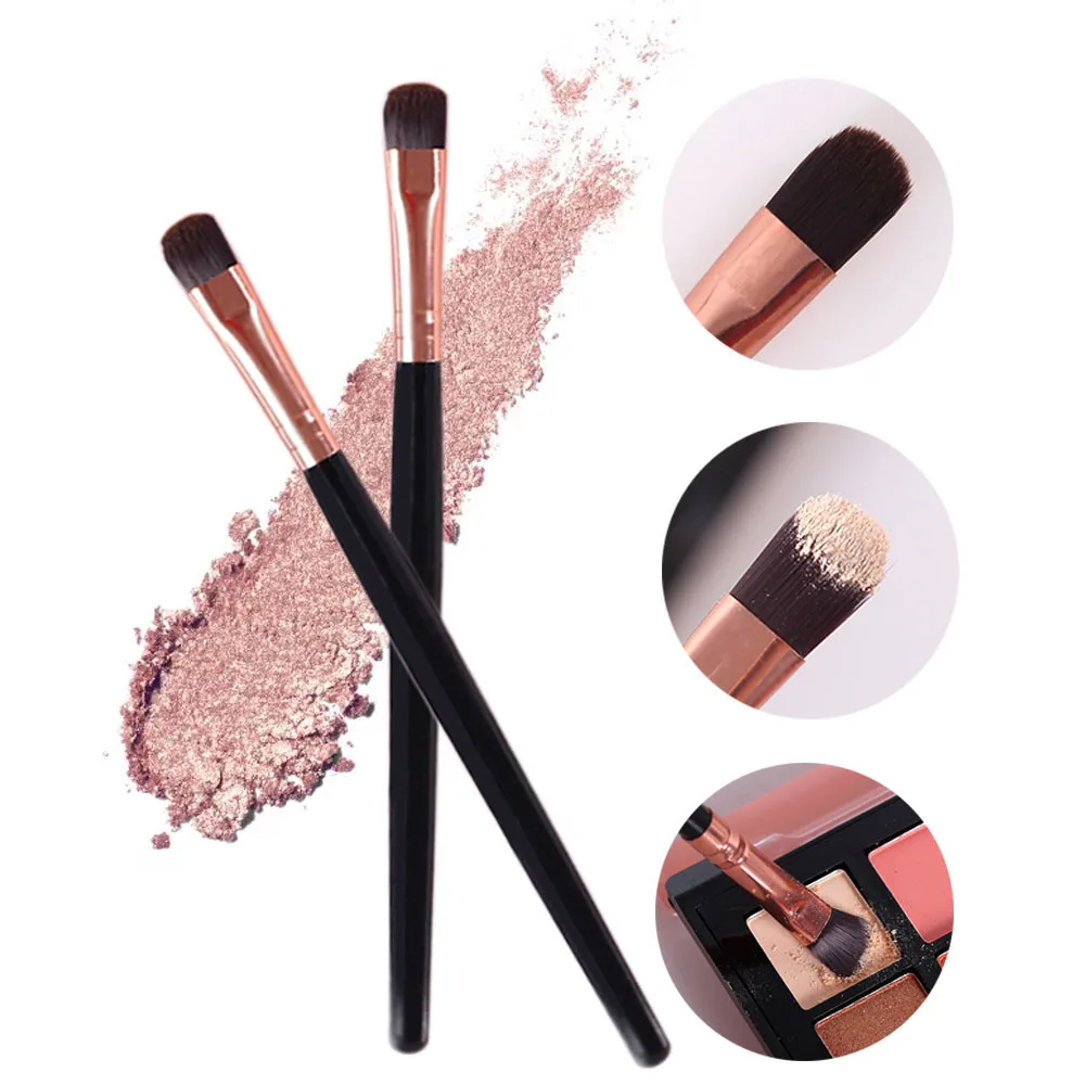 Eye shadow brush halo dye detail highlight brush sleeping silkworm brighten double head soft fiber hair single pack makeup brush