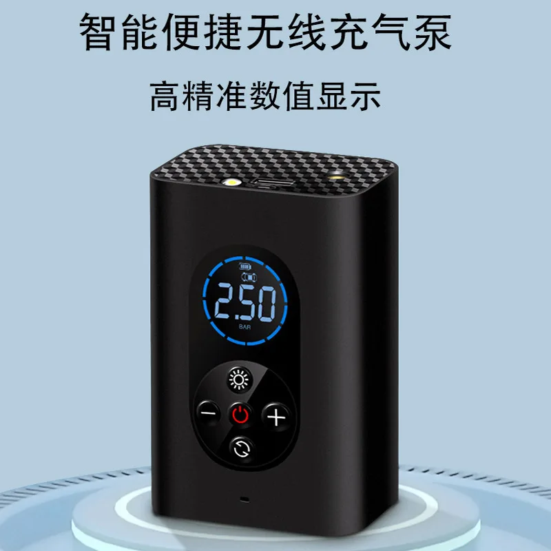 Smart Car Tire Inflator Outdoor Mini Portable Blue Ball Pump Cordless Electric Car Inflator Pump