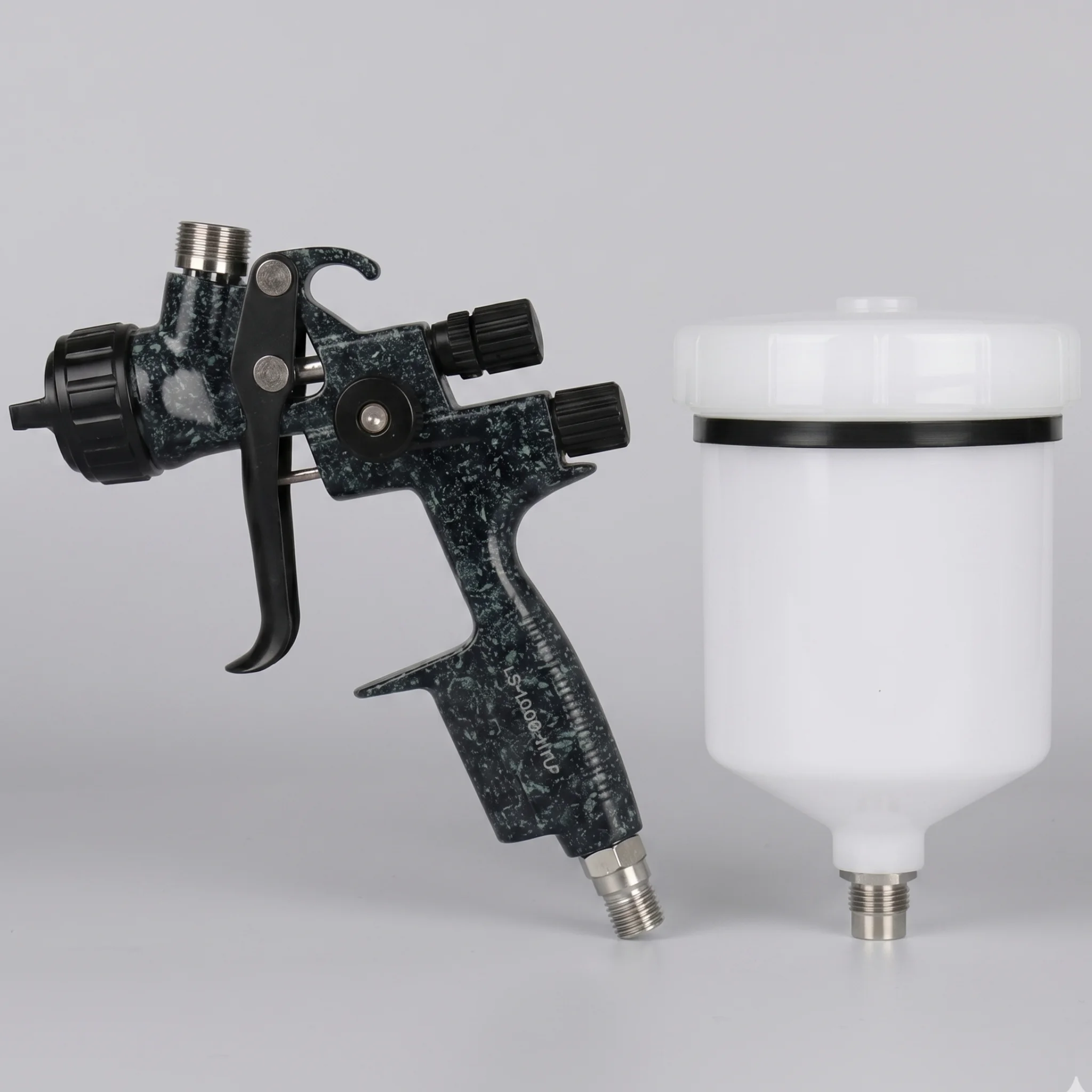 Professional HVLP Gravity Feed Spray Gun 1.3mm Equipped With Disposable No Wash Cup And Connector For Auto Body Household