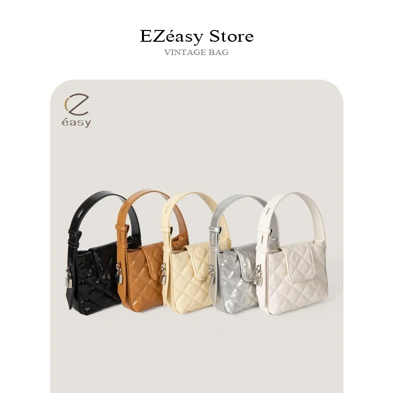 

EZeasy Light Luxury Niche Designer Bags for Women Retro and Fashionable Small Square Bag Shoulder Bag Simple and Versatile Bag