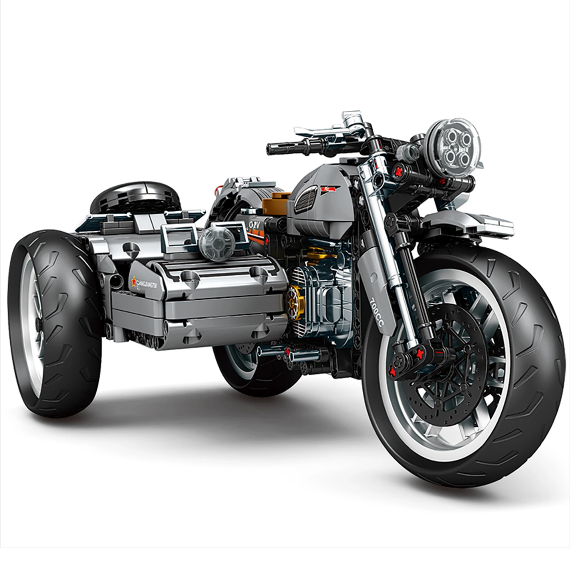 808 قطعة مدينة موتو المتسابق دراجة نارية اللبنات MOC السرعة التقنية الرياضة بطل دراجة نارية الطوب لعب للأطفال الكبار الهدايا #5